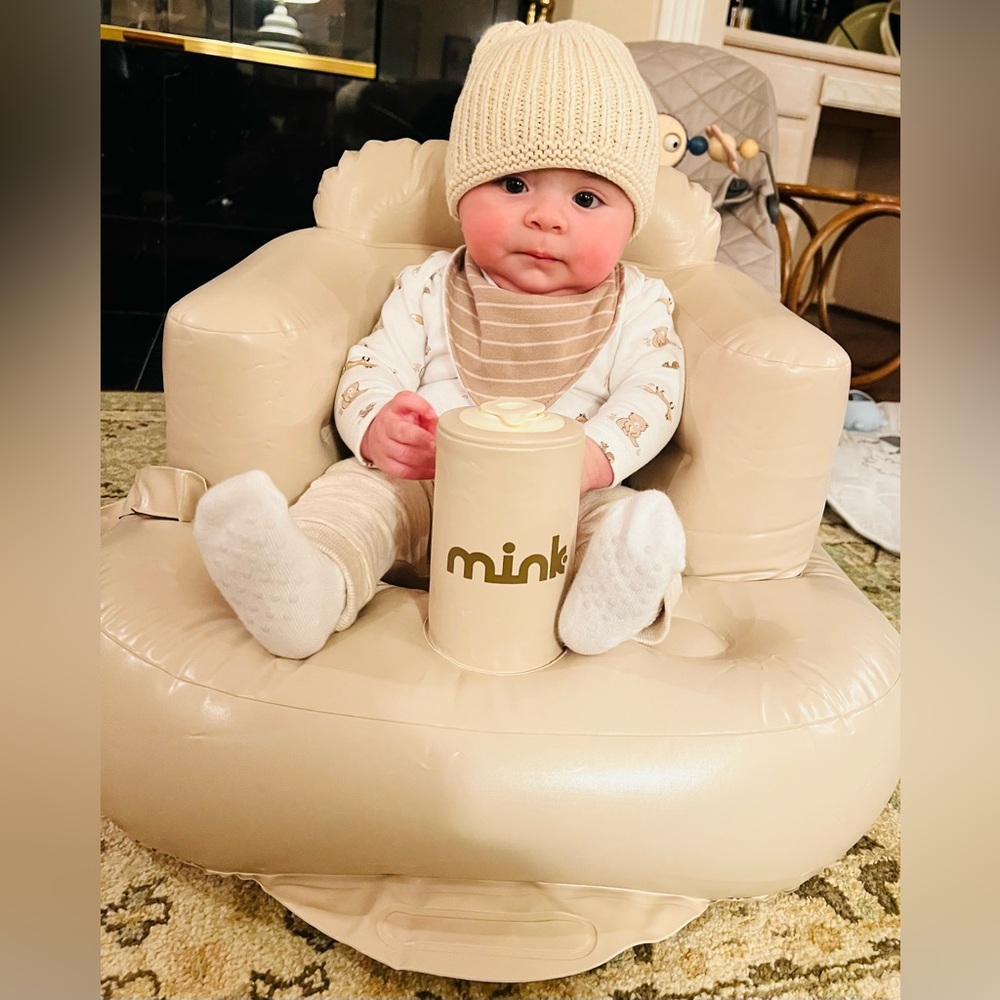 MINK Inflatable Baby Floor Seat Khaki Beige